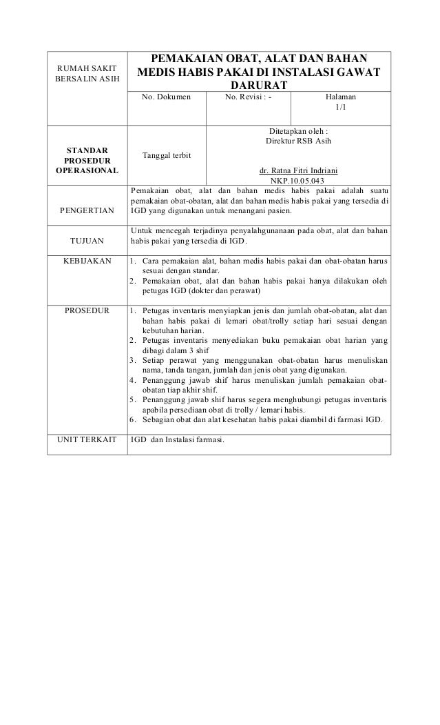 STANDAR  OPERASIONAL PROSEDUR DAN DIAGRAM ALIR PEMERIKSAAN 