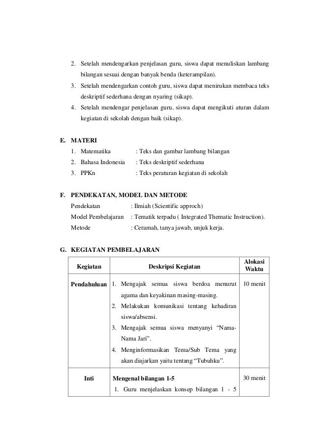 RPP kurikulum 2013 Kelas 1, Tema 1 Sub tema 2 Pembelajaran 3