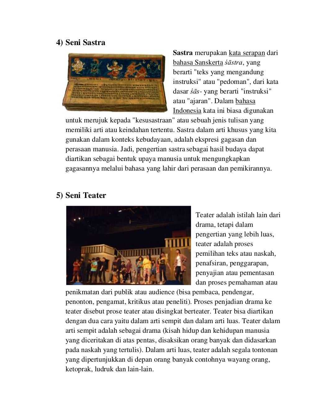 Tugas sbk kliping kebudayaan dan seni