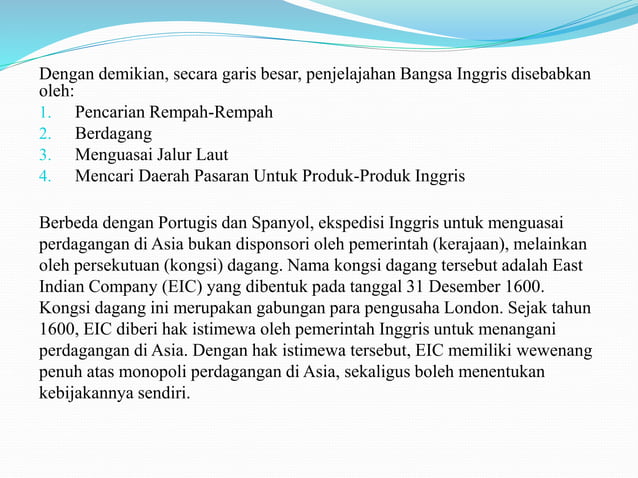 Penjelajahan Samudera Oleh Bangsa Inggris | PPTX