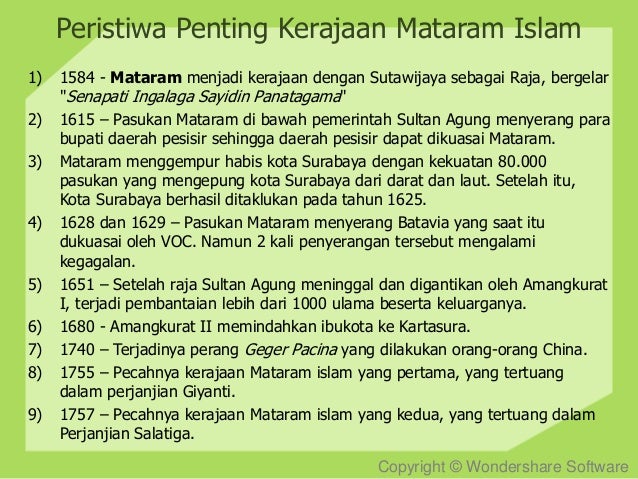 Kerajaan Mataram Islam Kerajaan Mataram Islam