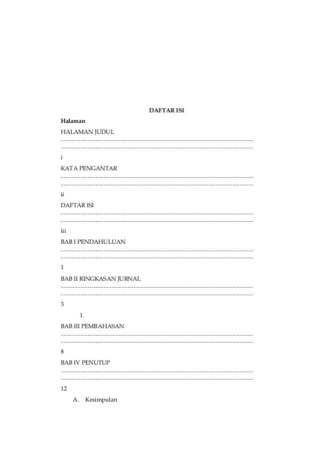 Contoh Daftar Isi Review Jurnal Guru Paud Contoh Daftar Isi Review Jurnal Guru Paud