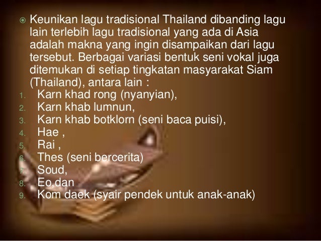 Tugas Seni Budaya - 9B Musik Thailand