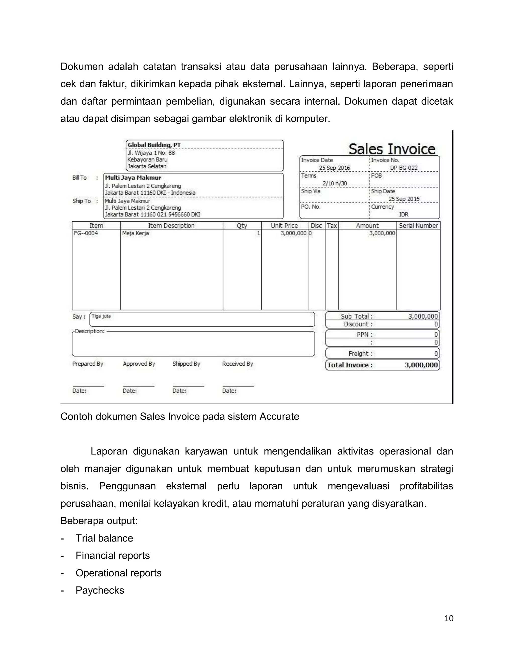 Membuat Invoice Perusahaan