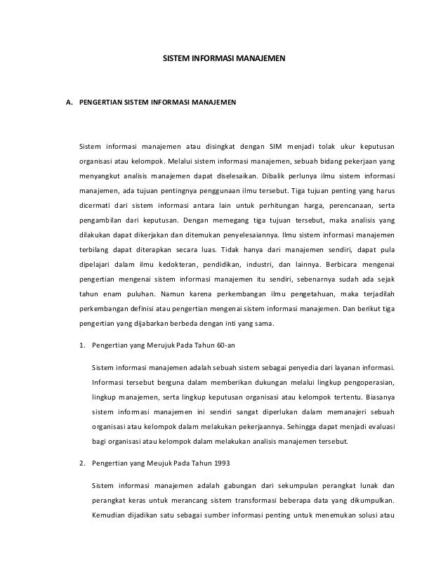 Pengertian Sistem Informasi Akuntansi Menurut Para Ahli ...