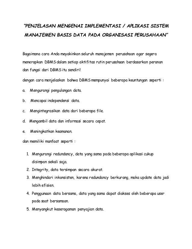 Tugas Sim Mayang Sari Yananto Mihadi Putra Sistem