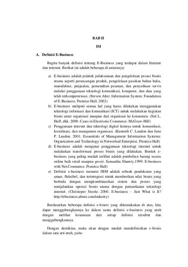 Sistem Informasi E Business Makalah