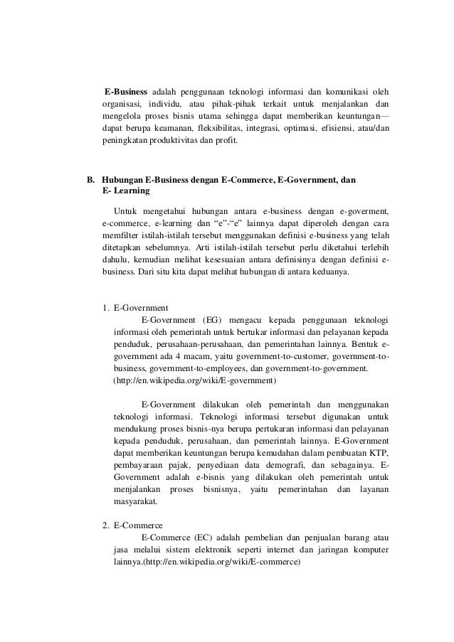 Sistem Informasi E Business Makalah