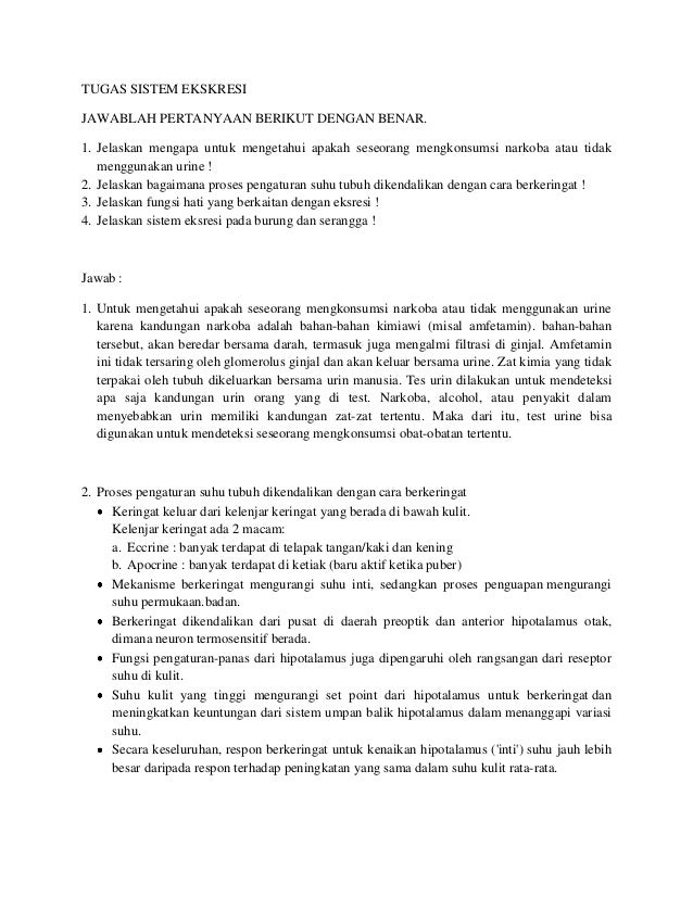 Tugas Sistem Ekskresi