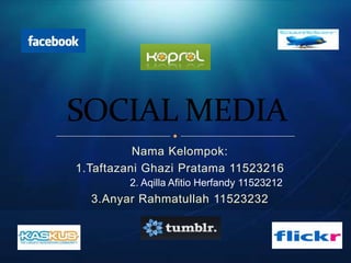 Nama Kelompok:
1.Taftazani Ghazi Pratama 11523216
        2. Aqilla Afitio Herfandy 11523212
  3.Anyar Rahmatullah 11523232
 