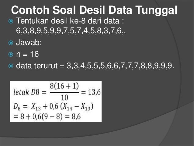 Soal Dan Jawaban Kuartil Desil Persentil  kumpulan soal pdf