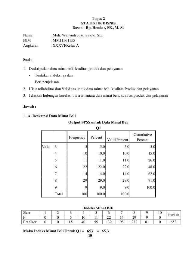 Tugas Statistik Bisnis 3