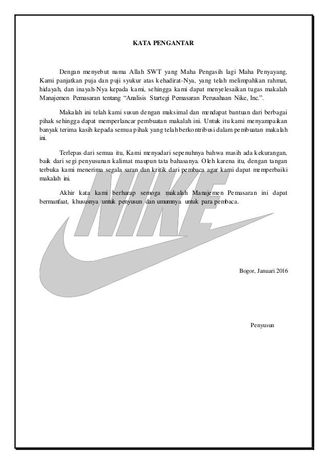 Tugas Strategi Pemasaran Nike Inc