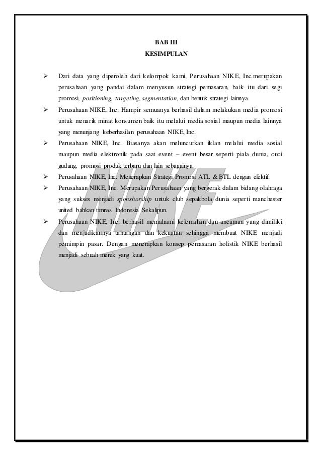 Tugas Strategi Pemasaran Nike Inc