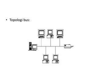 • Topologi bus:
 