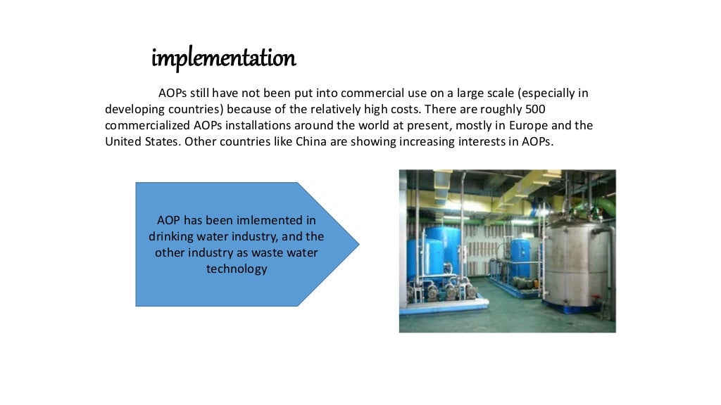 Advanced Oxidation Process for Industrial Water Treatment and Waste