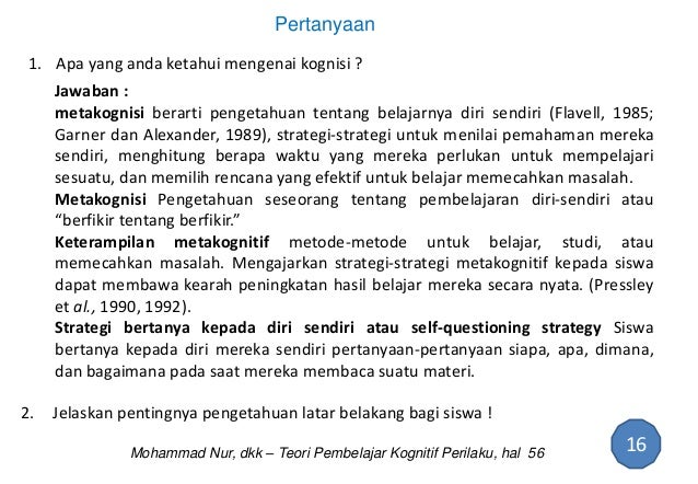 Pertanyaan Tentang Teori Humanistik