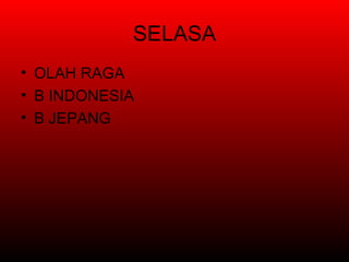 SELASA OLAH RAGA B INDONESIA B JEPANG