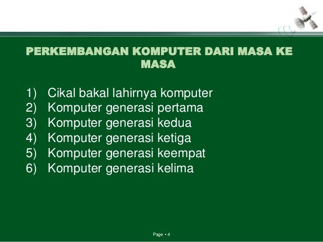 Sejarah perkembangan komputer Sejarah perkembangan komputer
