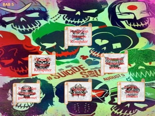 Pengertian
Jaringan
Komputer
Pengertian
Internet dan
Intranet
Bentuk
Jaringan
Komputer
Sejarah dan
Perkemban
gan Internet
Aplikasi
Internet
Fasilitas –
Fasilitas
Internet
 