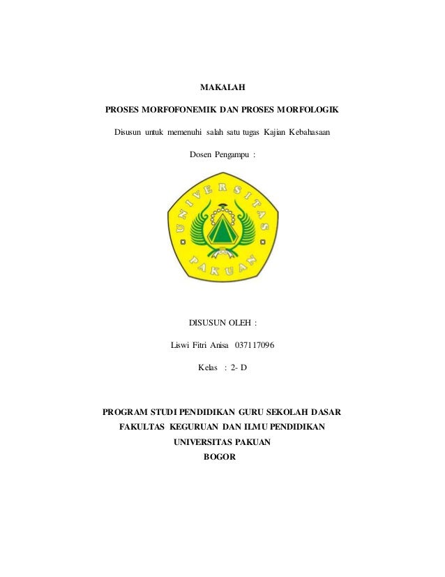 Proses Morfofonemik Dan Proses Morfologik
