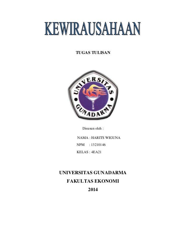 Tugas Tulisan Kewirausahaan Tugas Tulisan Kewirausahaan