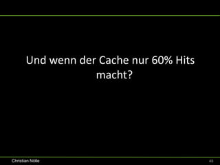 Und wenn der Cache nur 60% Hits
                   macht?




Christian Nölle                          49
 