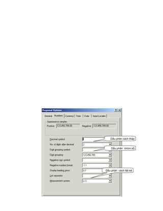 Dấu phân cách thập
Dấu phân nhóm số
Dấu phân cách liệt kê
 
