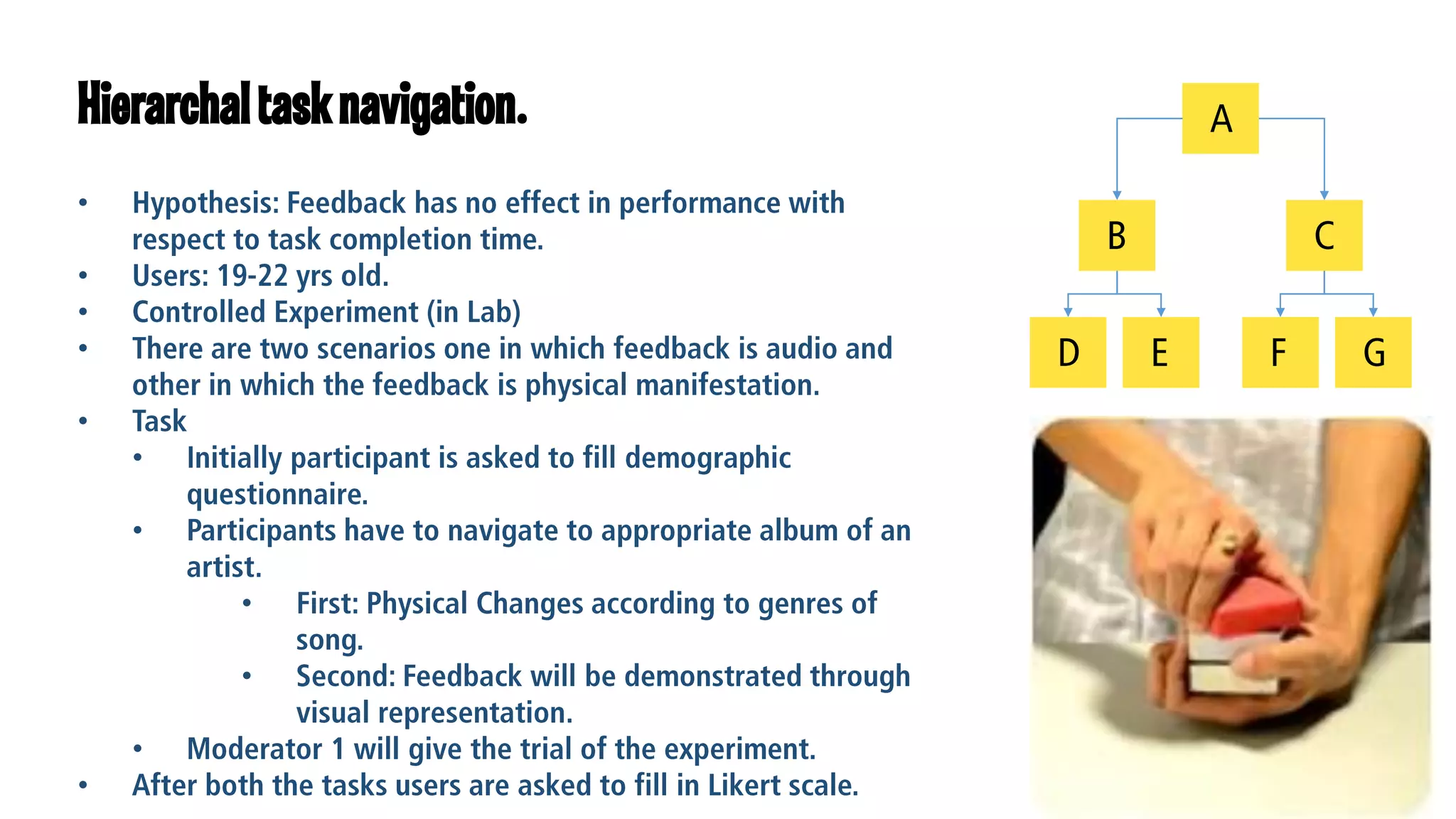 Hierarchal task navigation.
•
•
•
•

•
•
•
•
•
•
•

 