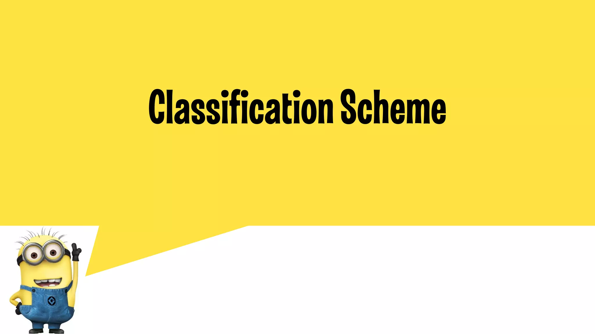 Classification Scheme

 