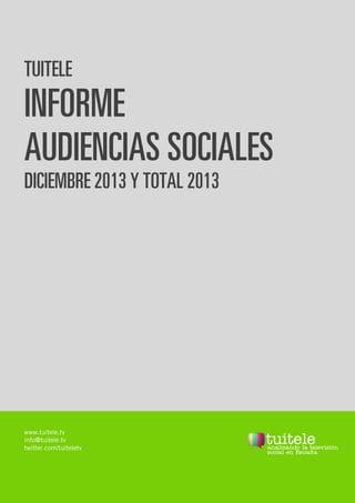 Informe mensual de
audiencias sociales
septiembre 2013

 