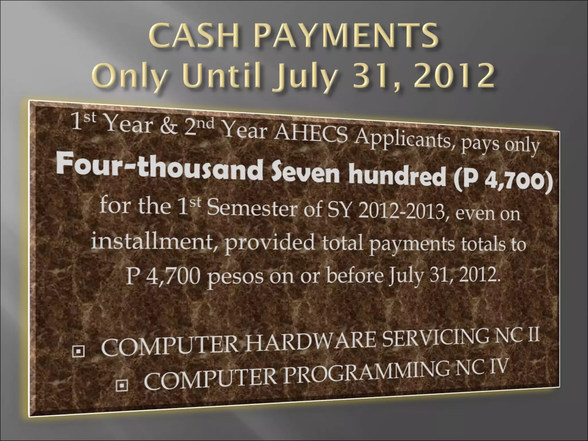 Tuition fee guide sy 2012 2013