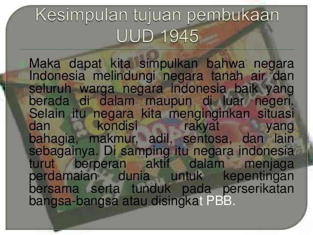 tujuan pembukaan UUD 1945