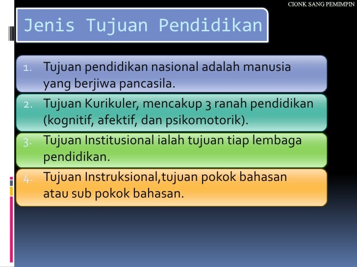 Tujuan pendidikan