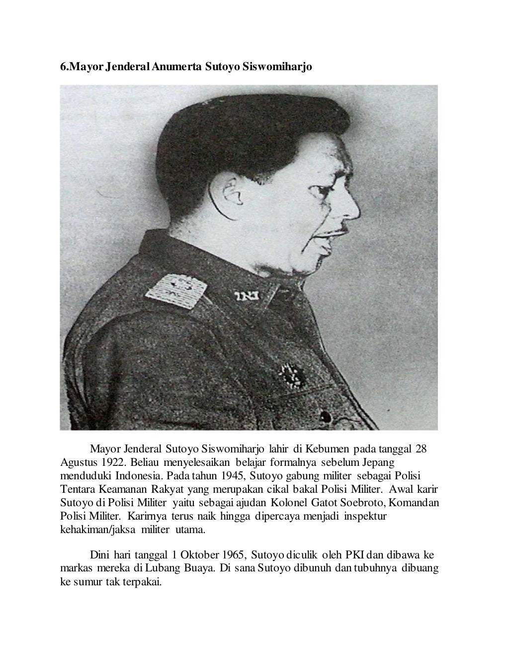 Tujuh pahlawan revolusi indonesia