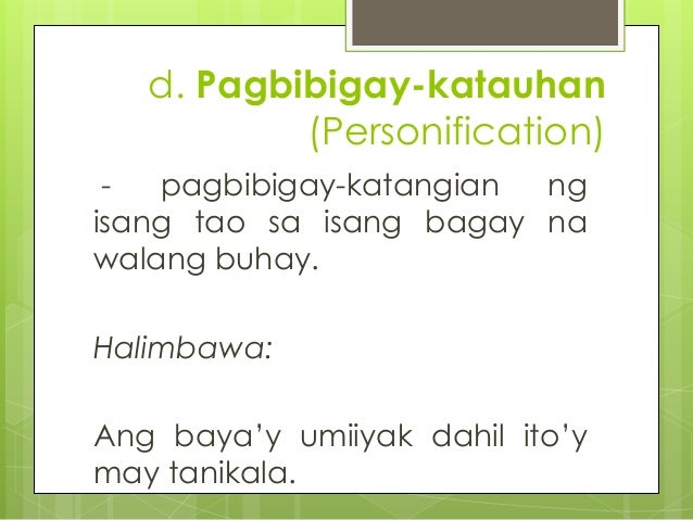 Halimbawa Ng Pagbibigay Katauhan – Halimbawa