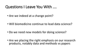Data Science and AI in Biomedicine: The World has Changed | PPTX
