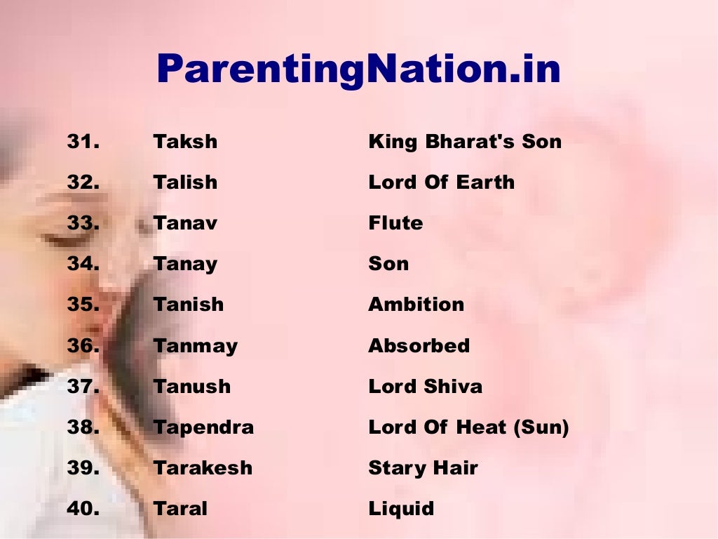 Tula Rashi Baby Boy Names With Meanings