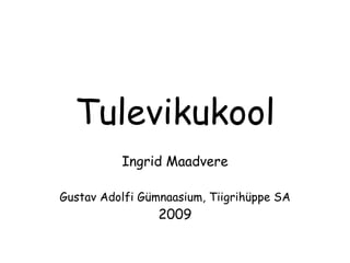 Tulevikukool Ingrid Maadvere Gustav Adolfi Gümnaasium, Tiigrihüppe SA 2009 