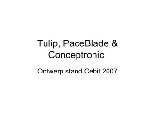 Tulip, PaceBlade & Conceptronic  Ontwerp stand Cebit 2007 
