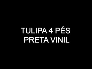 Cadeira Tulipa - 4 pés preta vinil