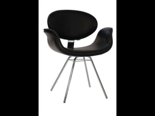 Cadeira Tulipa - 4 pés preta vinil