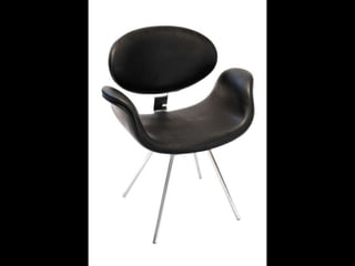 Cadeira Tulipa - 4 pés preta vinil