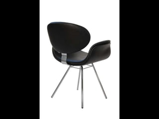 Cadeira Tulipa - 4 pés preta vinil