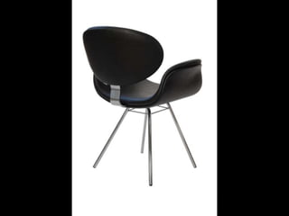 Cadeira Tulipa - 4 pés preta vinil