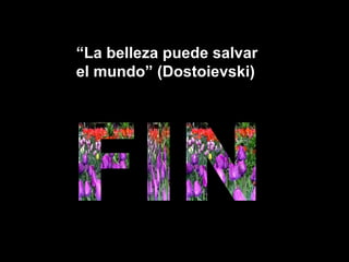FIN “ La belleza puede salvar el mundo” (Dostoievski) 