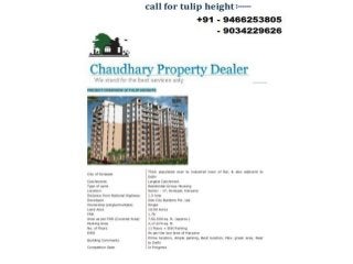 4 BHK flats fresh booking in Tulip heights, sonipat 9466253805