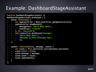 Example: DashboardStageAssistant
 