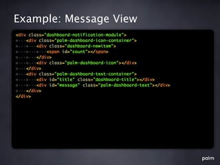 Example: Message View
 