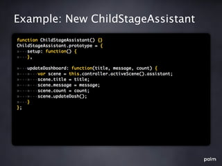 Example: New ChildStageAssistant
 